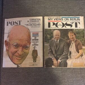 Vintage The Saturday Evening Post Lot: 1961 Eisenhower & 1967 Issues